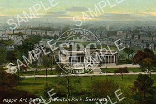 Mappin Art Gallery from the air, Sheffield