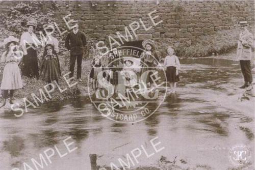 spc00128: Rivelin Valley c. 1899, Sheffield (Children in River) (NS3)