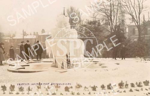 spc00138: Fountain in Winter, Weston Park, Sheffield