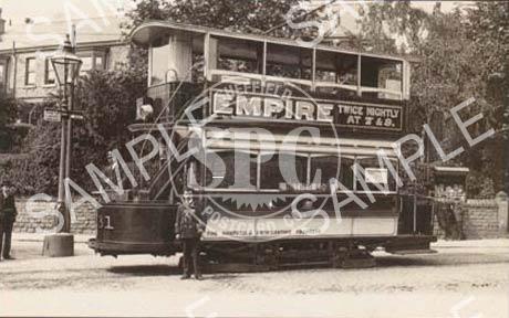 Electric tram no.131 here seen at Nether Edge tram terminus (NT4)