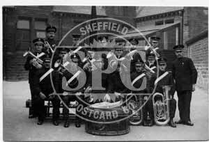 spc00484: Sheffield Heeley Band, 1917