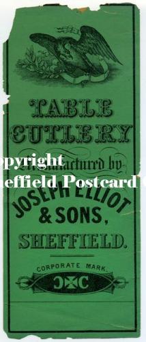 spc583: Jos. elliott Cutlery label