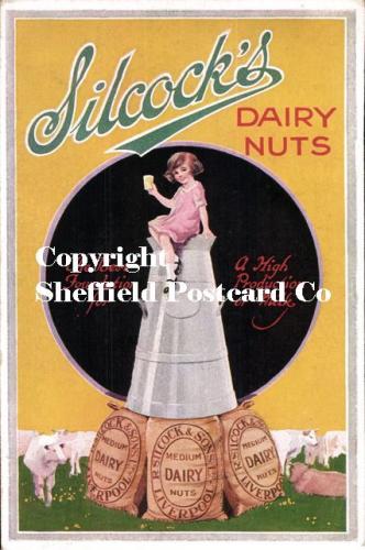 Kitchen & Food postcard adverts [Silcock's Dairy nuts]