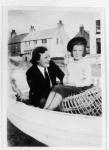 spc00433: Girl sat on Lobster Pot, Rhosneigr